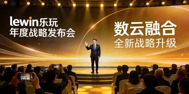 lewin乐玩年度战略发布会现场，宣布‘数云融合’全新战略升级